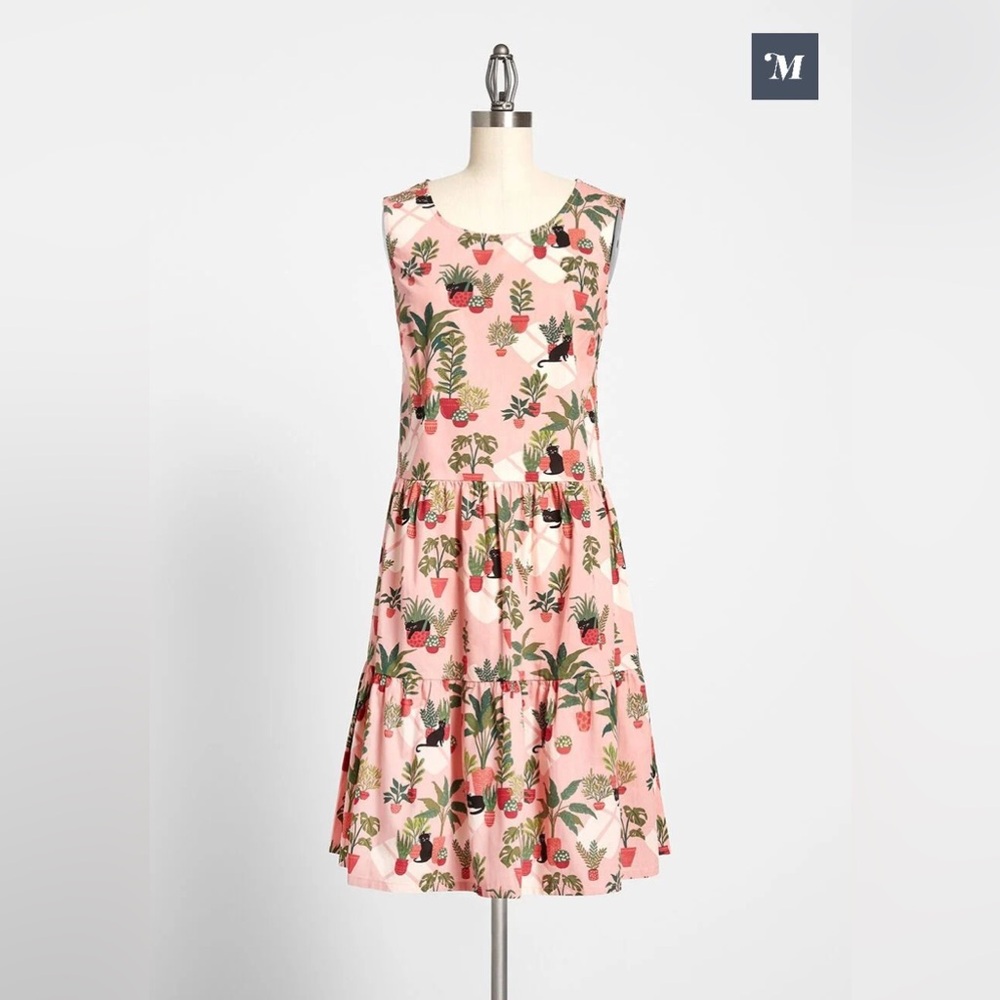Modcloth Plants and Cats Dress